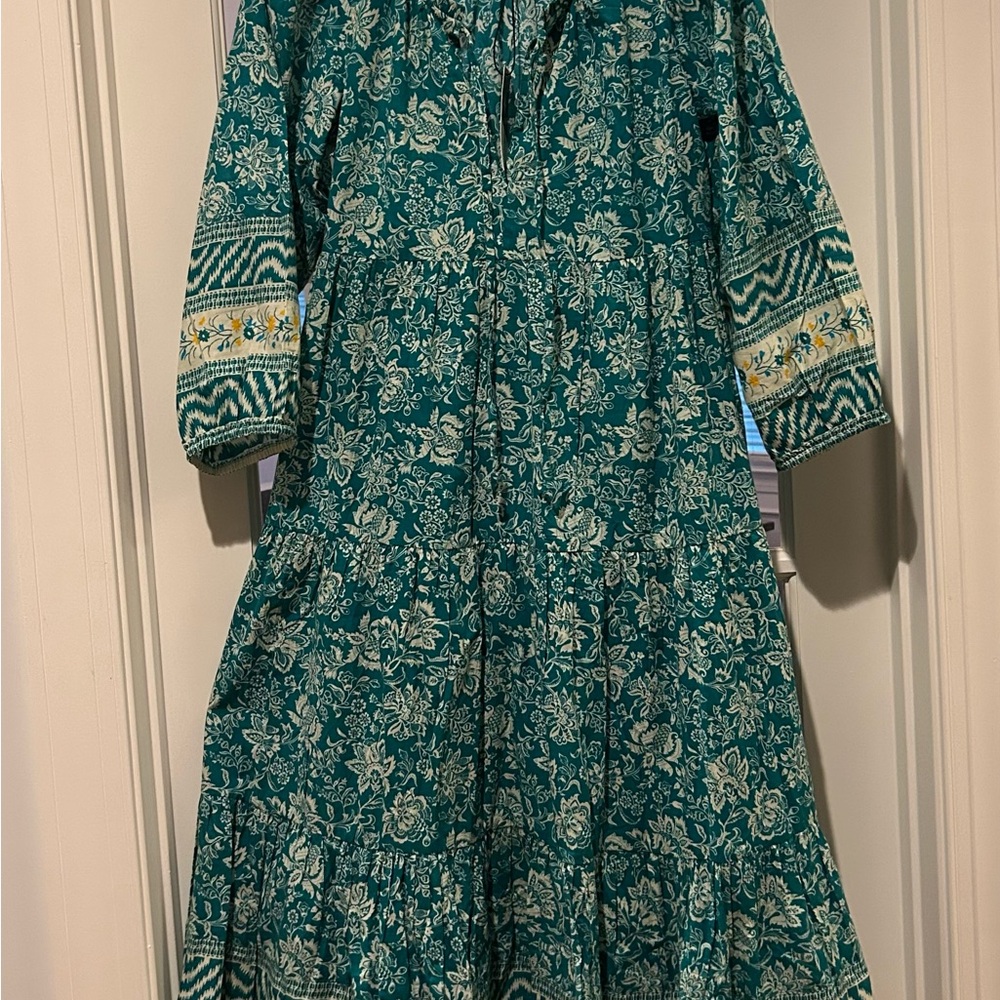 Tuckernuck Teal and White Floral Fabric